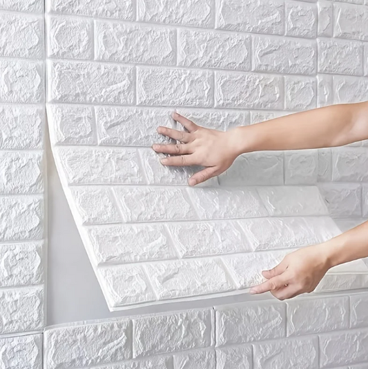 Modern 3D Brick Mould Proof Waterproof, Self-Adhesive Wallpaper