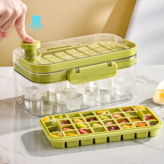 Silicone Ice Cube Tray Mould and Storage Box