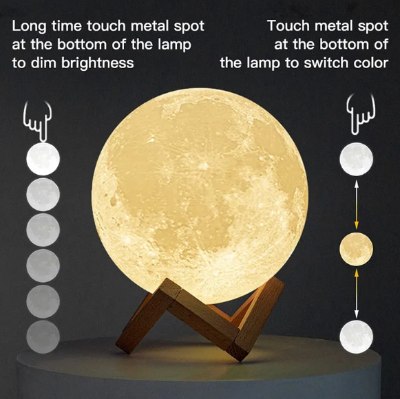 3D Rechargeable Moon Lamp