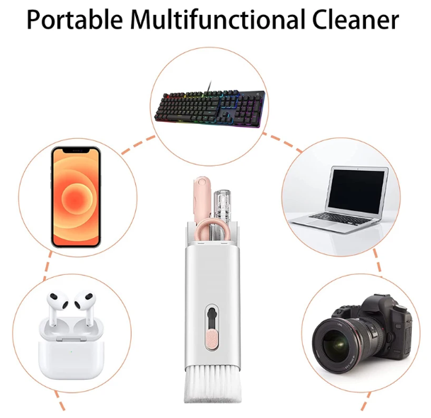 7 in 1 Cleaning Kit Computer Keyboard Earphones Cleaner Brush Tablet Laptop Phones Clean Pen For Airpods Earbuds Cleaning Tools